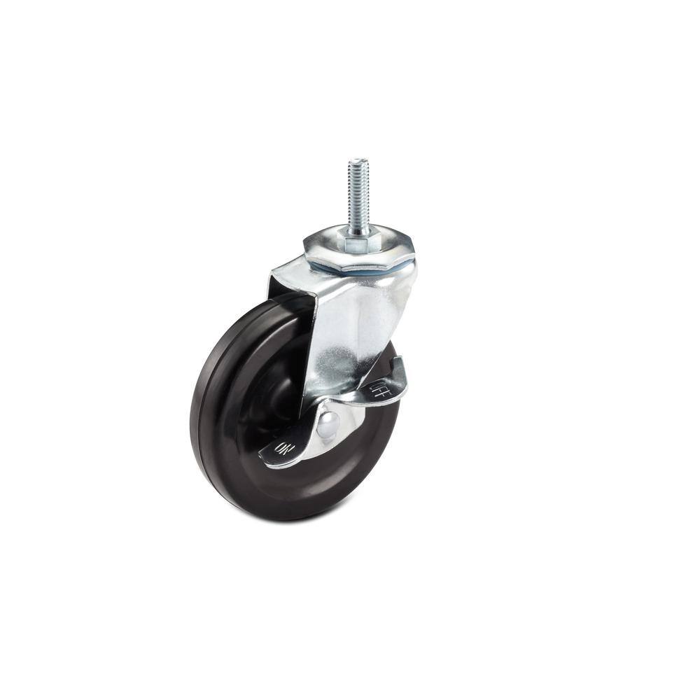 TRINITY 4 in. H x 1 in. D Swivel Wheel Set of (4) ZSV-99-018-4010