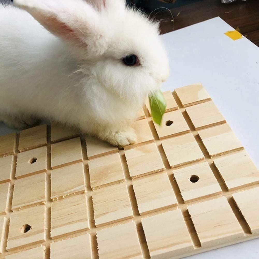 Small Animals Hedgehog Bunny Scratching Toy Natural Chinchilla Wooden Scratching Board Rabbit Scratcher Foot Mat Grinding Claw Deck WOOD