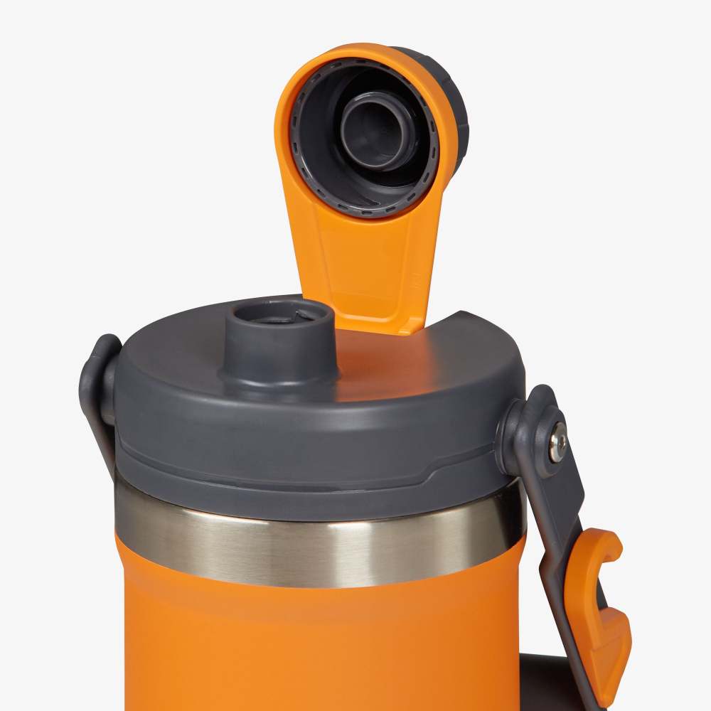 Igloo Sports Water Jug Reusable Stainless Steel Orange 1/2 Gallon ;