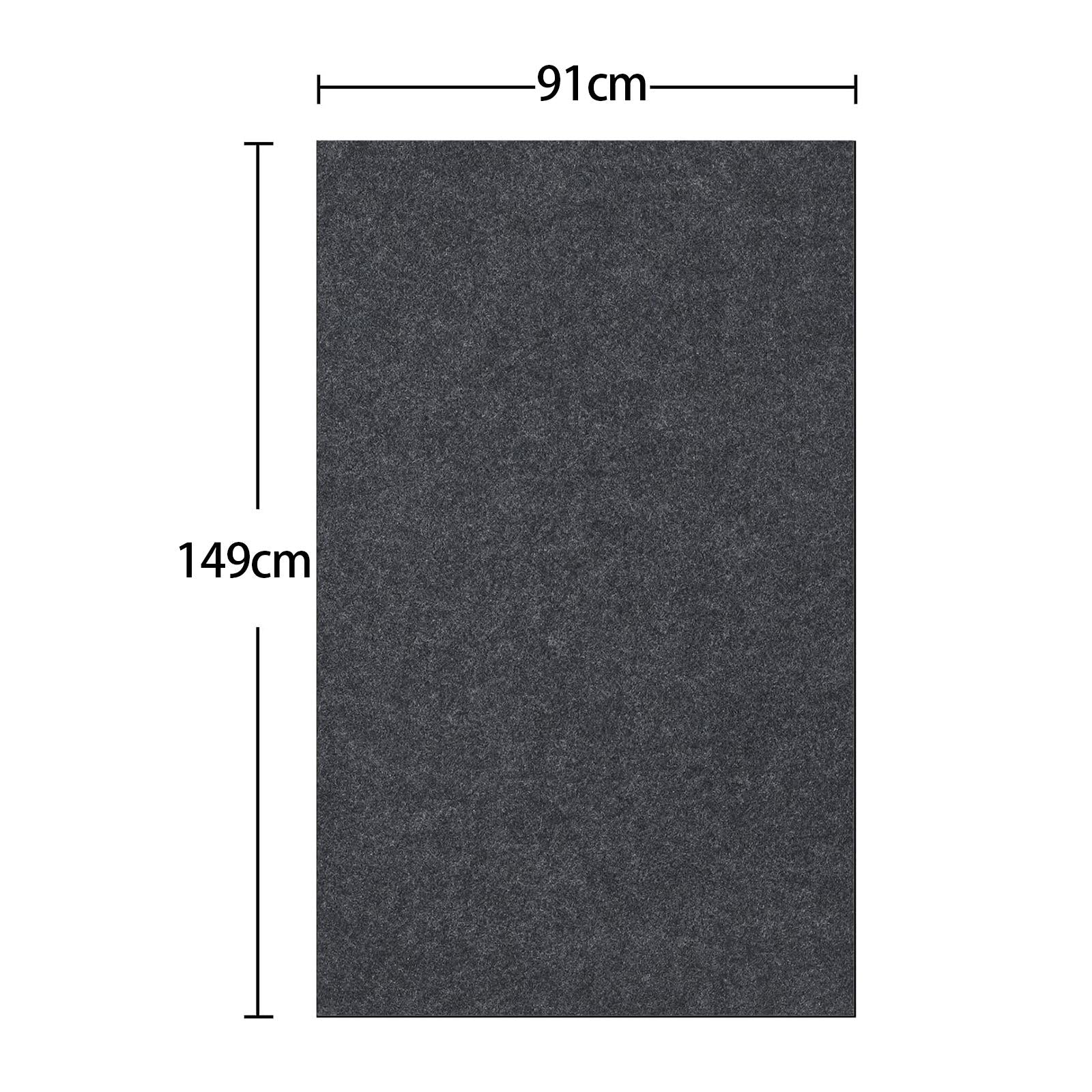 Felt Maintenance Mat for under Car Oil Spill Mat to Protect Driveway Surface， Garage or Shop， Parking 91x149cm