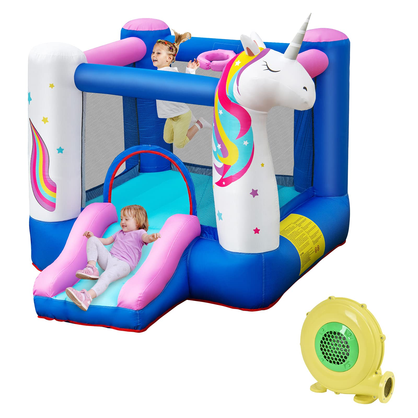 BOUNTECH Inflatable Bounce House, Kids Jump 'n Slide Bouncer w/Jumping Area