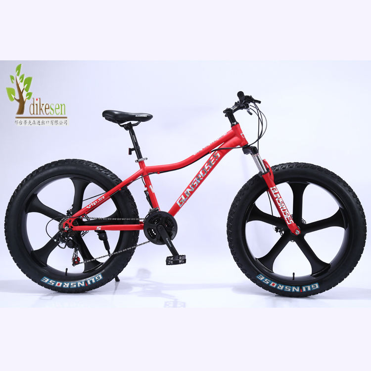 2023 Black pedal  factory cheap adult bicycle 26er*17inch 21 speed mountain bike Freestyle  fat  tire high carbon steel frame