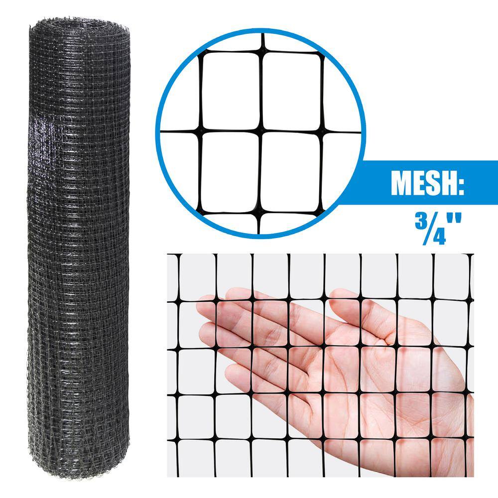 Fencer Wire 7 ft. x 100 ft. Garden and Plant Protective Netting with 34 in. Mesh Reusable and Doesn't Tangle PGD8-7X100MF34@HD