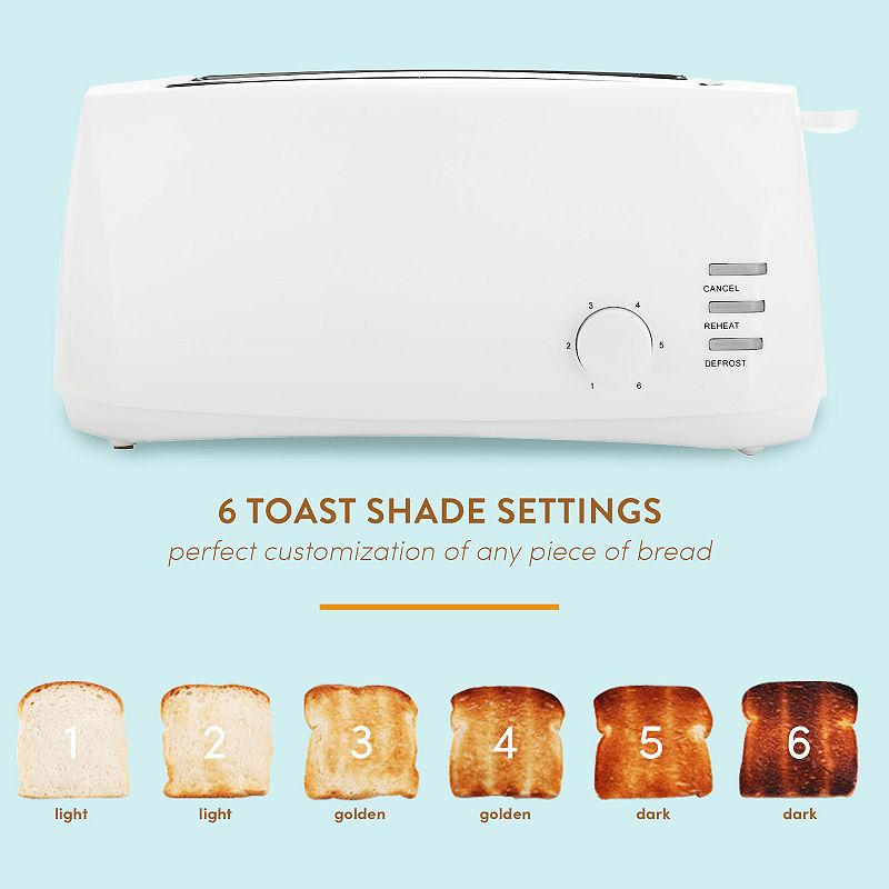 Elite Gourmet 4-Slice Long Slot Toaster