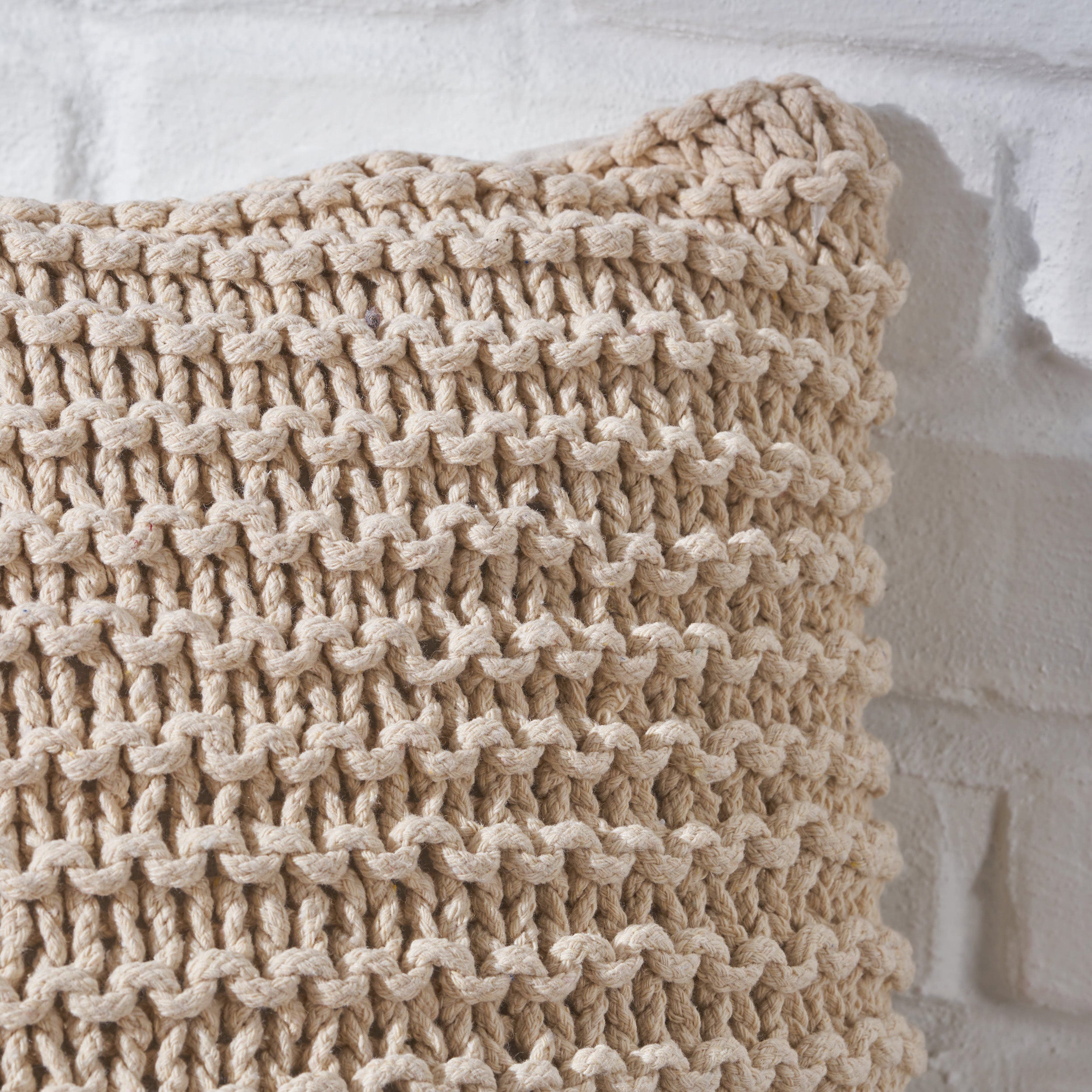 Tate Knitted Cotton Pillow