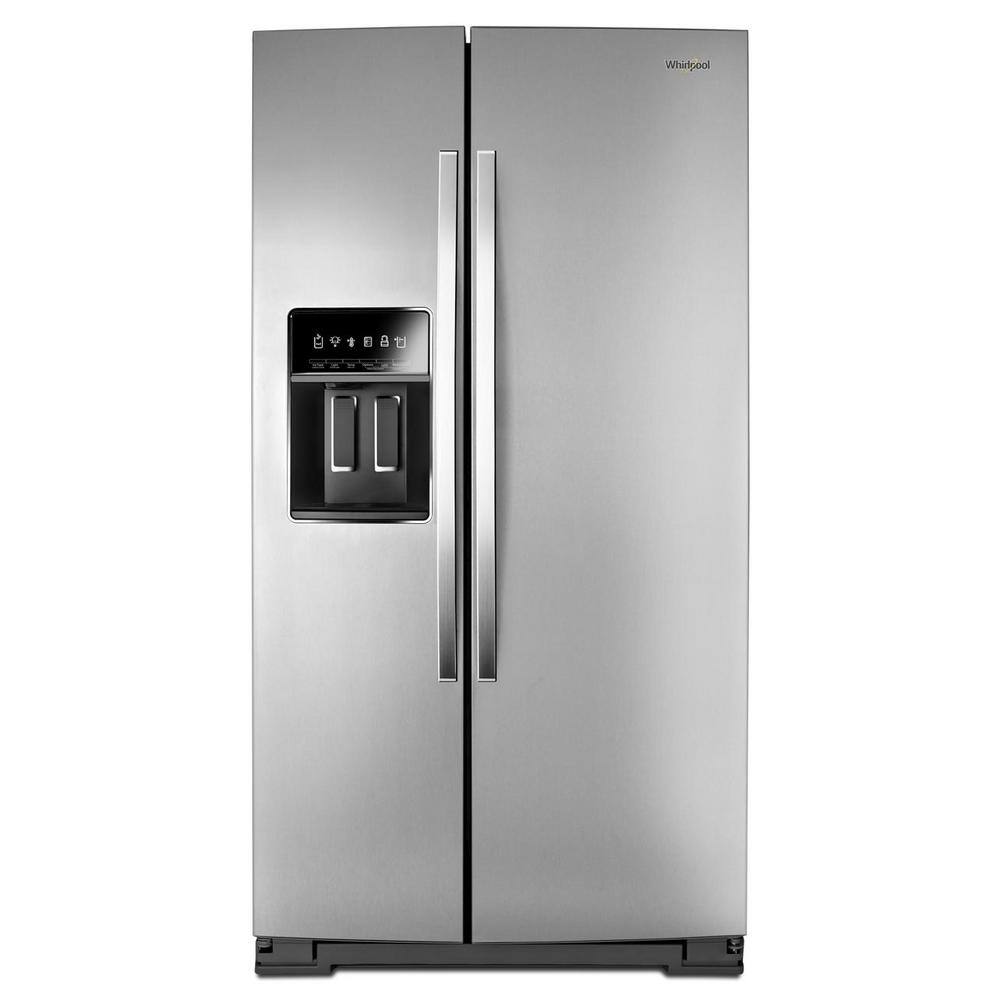 Whirlpool 36 in. 19.8 cu. ft. Side by Side Refrigerator in Fingerprint Resistant Stainless Steel Counter Depth WRS970CIHZ