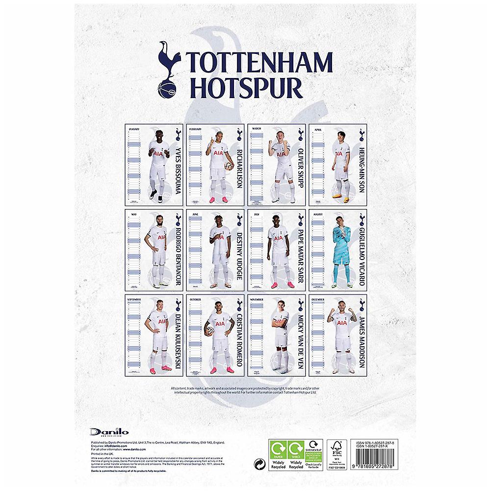 Tottenham Hotspur FC 2024 A3 Wall Calendar