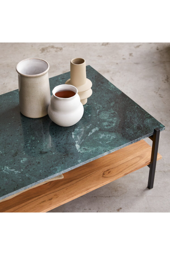 Acacia And Blue Marble Coffee Table  Tikamoon Edit   Transitional   Coffee Tables   by Oroa   Distinctive Furniture  Houzz