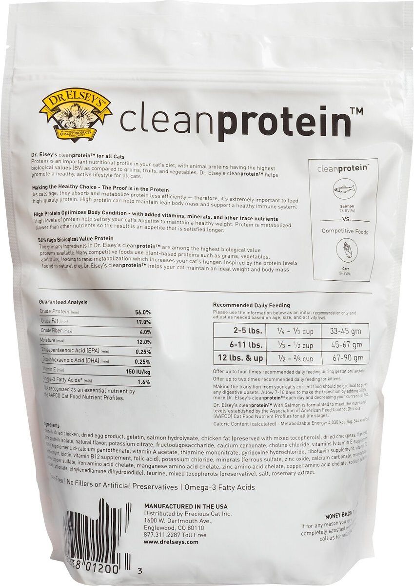 Dr. Elsey's cleanprotein Salmon Formula Grain-Free Dry Cat Food