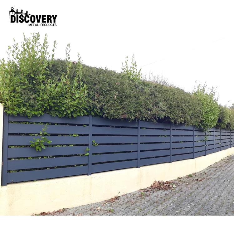 Factory supply aluminum garden fence powder coated anti climb fencing ornaments metal outdoor fence and gates