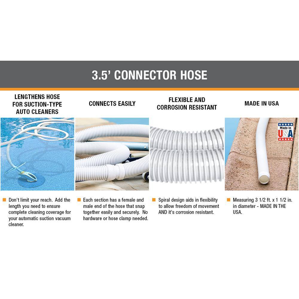 HDX 3 12 ft. Connector Hose for Automatic Swimming Pool Cleaners 69200