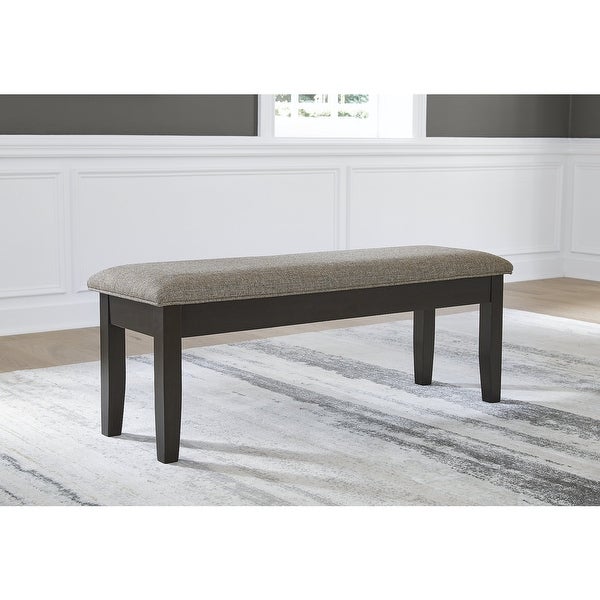 Ashley Furniture Ambenrock Light Brown/Black Upholstered Storage Bench - 49