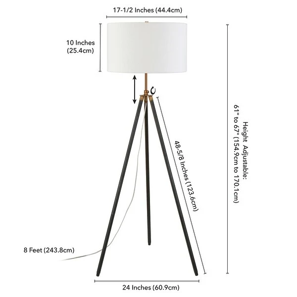 Kahn Two-Tone Tripod Floor Lamp