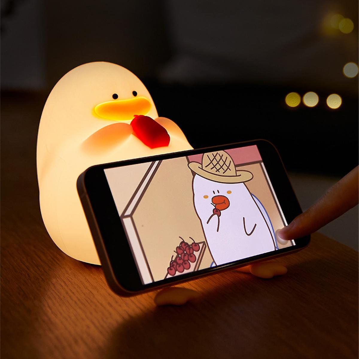 Duck Night Light Children's Protect Eyes Colorful Portable Multipurpose  Happy Ya Funny Lamp