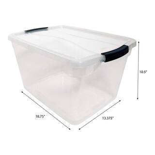 Rubbermaid Cleverstore 30 qt. Plastic Storage Tote Container with Lid (12-Pack) 2 x RMCC300015-6pack