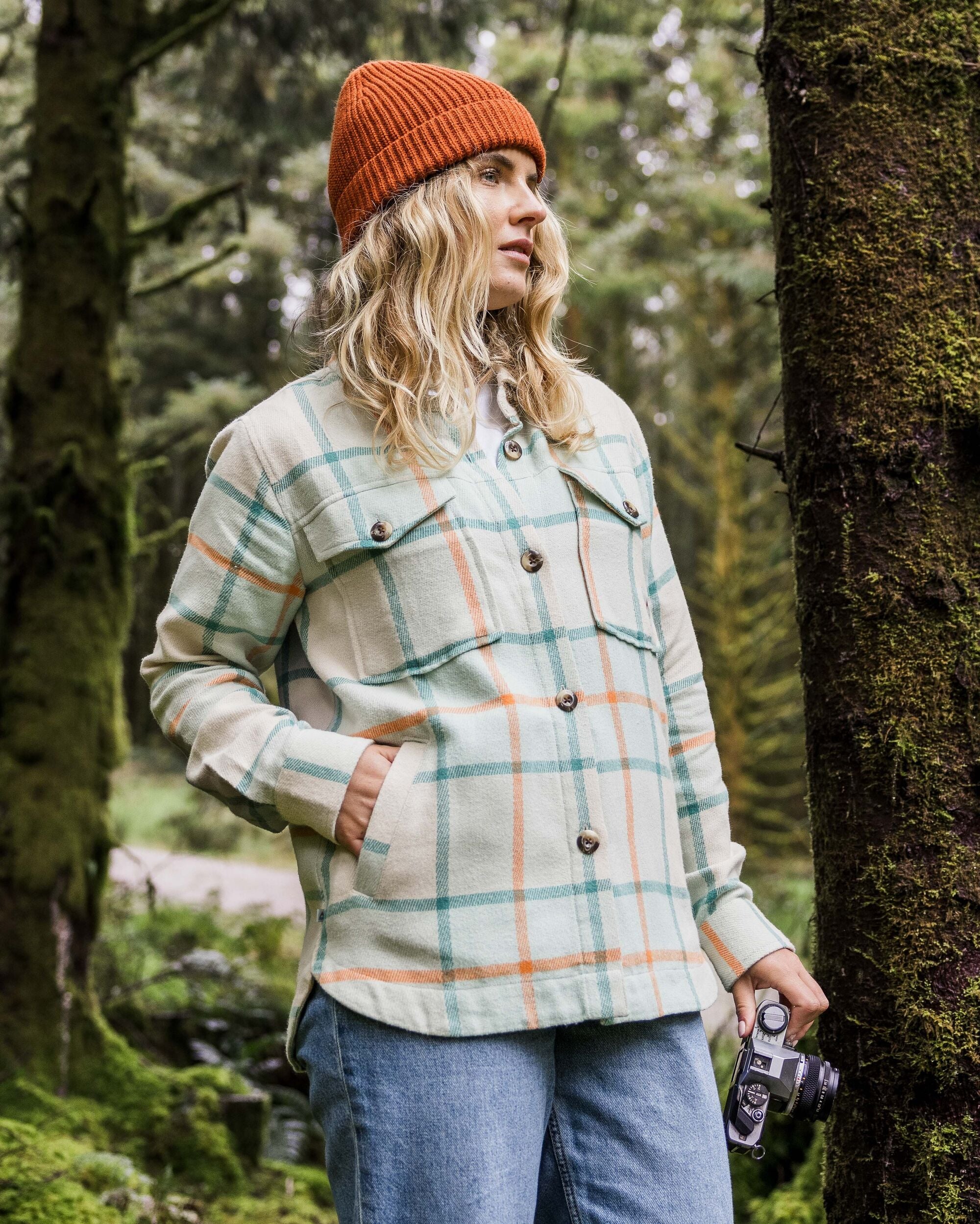 Stella Organic Cotton LS Shirt - Surf Spray Check