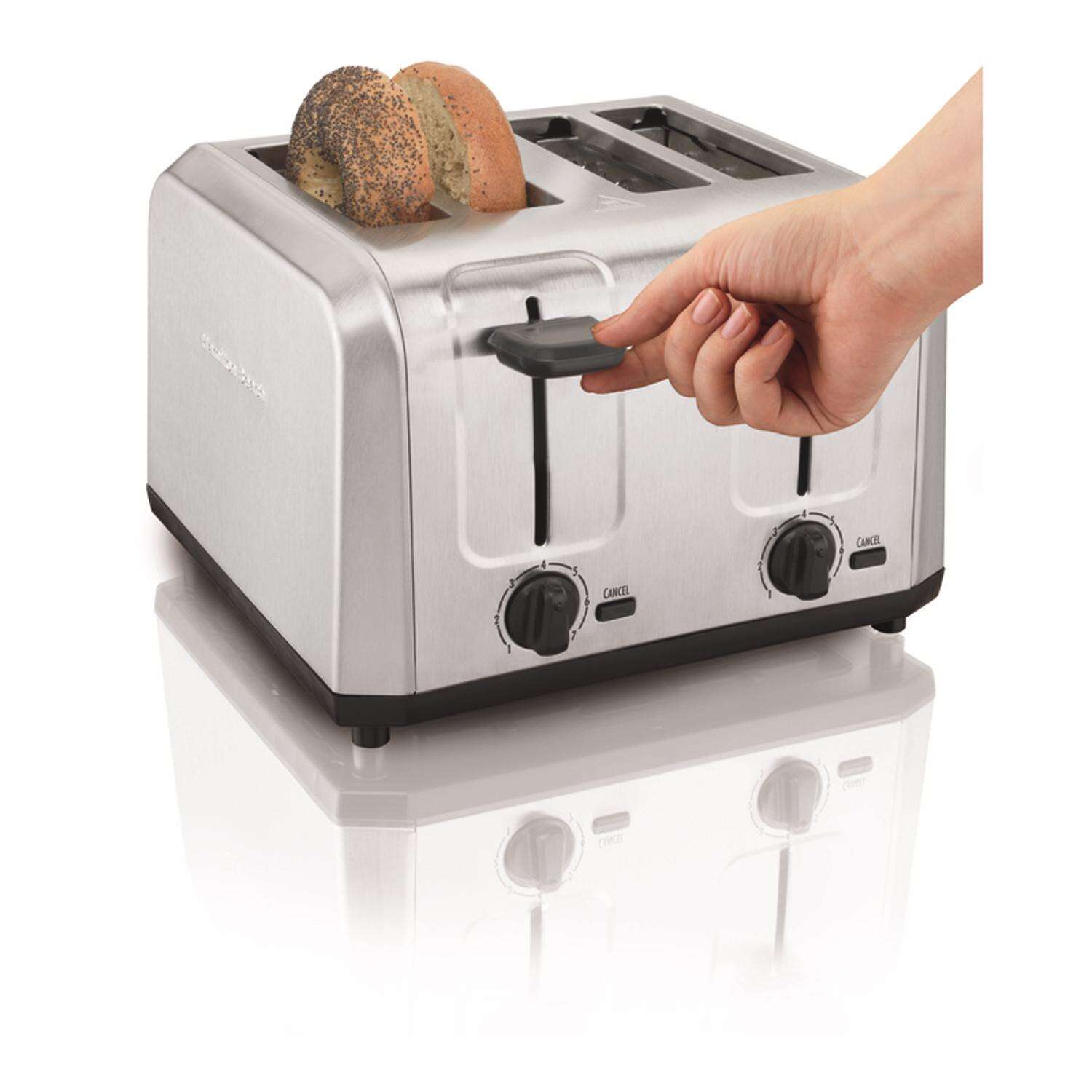 Hamilton Beach Stainless Steel Silver 4 slot Toaster 7.48 in. H X 10.94 in. W X 11.22 in. D