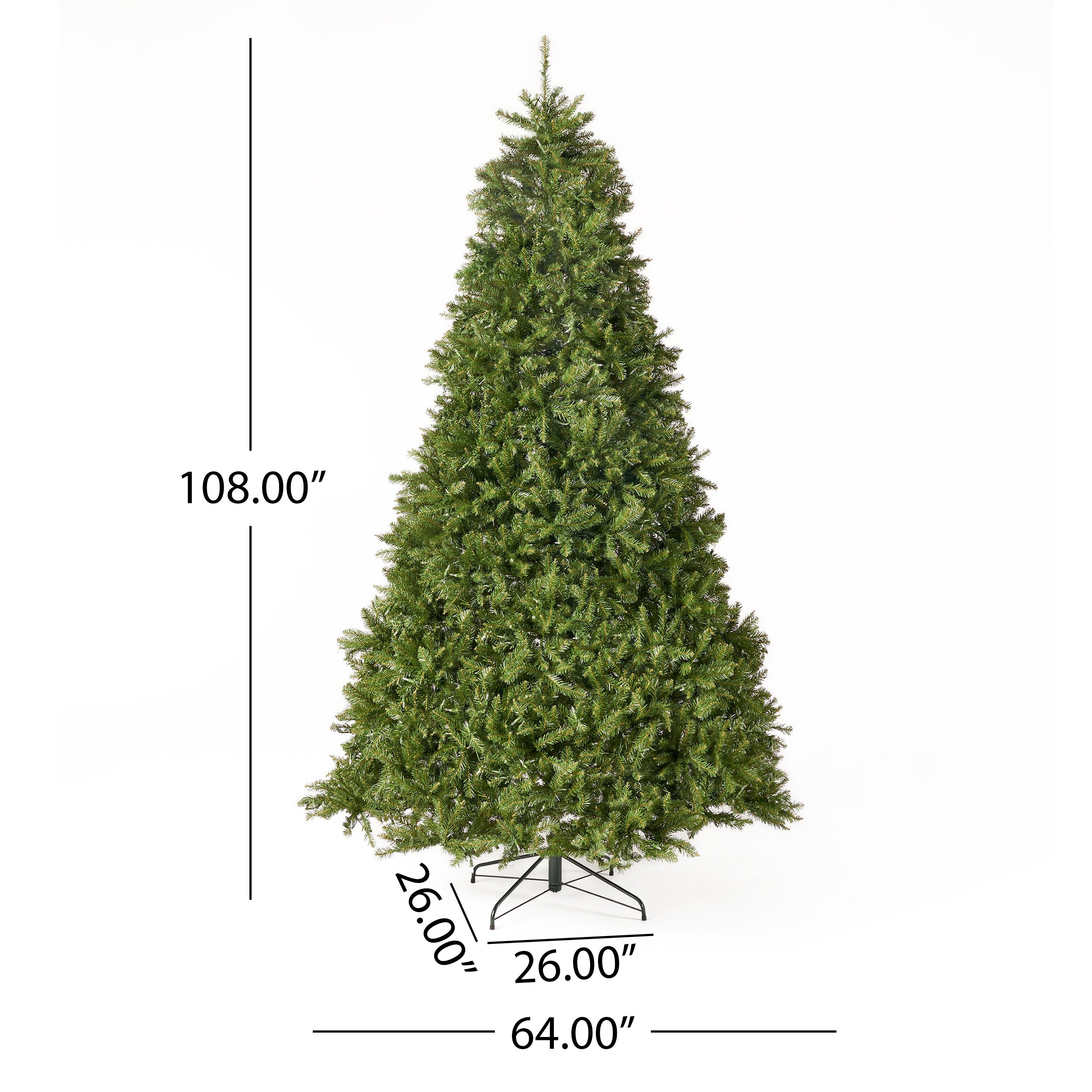 9-foot Fraser Fir Pre-Lit Clear LED Hinged Artificial Christmas Tree