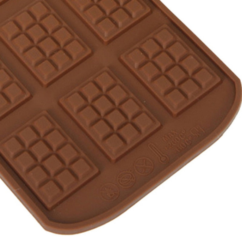 Chocolate Molds DIY Bakeware Cake Molds High Quality Square Eco-friendly Silicone Mold DIY 1PC Food Grade 12 Cavity Waffle Molds