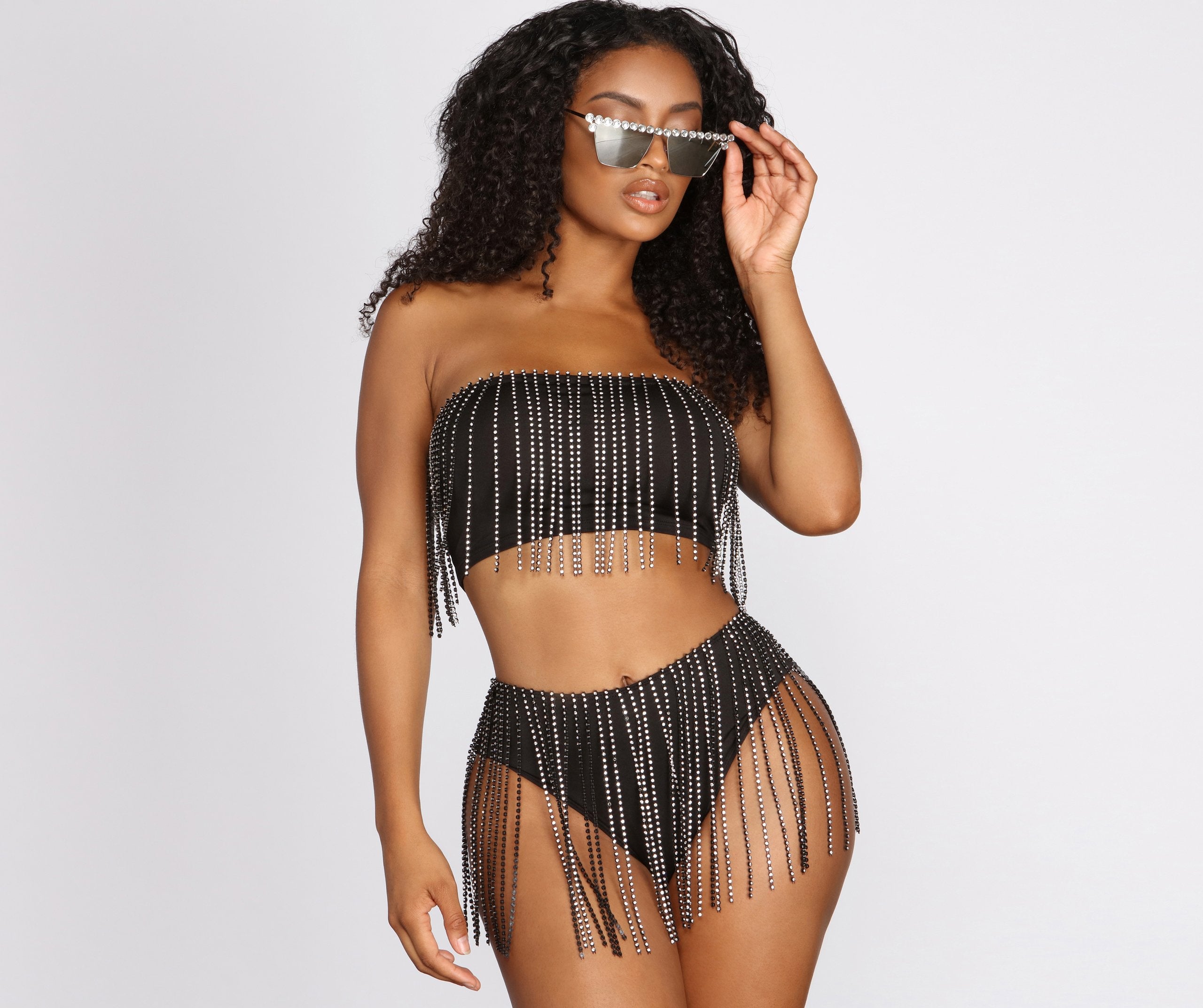 Temperatures Rising High Waist Fringe Briefs