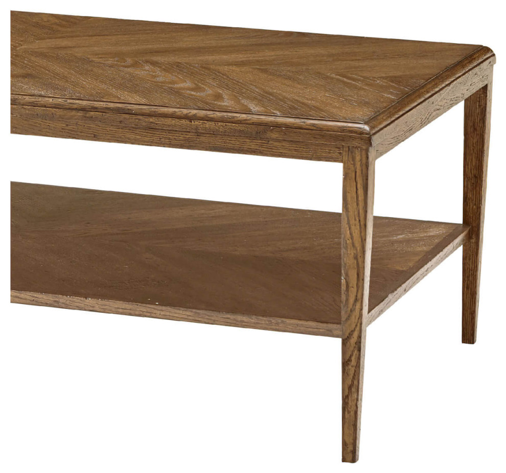 Modern Oak Coffee Table Light Finish   Transitional   Coffee Tables   by English Georgian America  Houzz