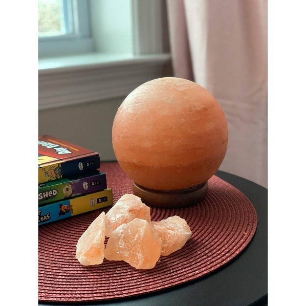 Globe Salt Lamp Pink Q amp a Himalayan Salt