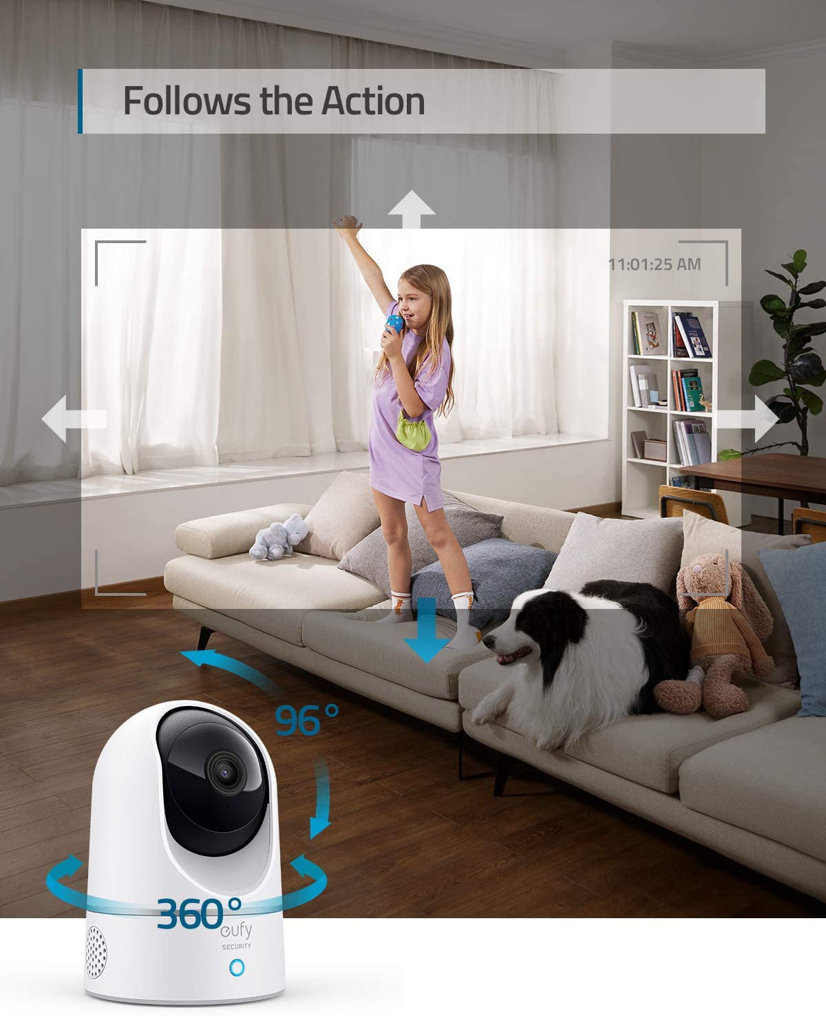 eufy 2K Indoor Security Camera， Solo IndoorCam P24 2-Cam Kit，Pan and Tilt，Motion Tracking，2-Way Audio