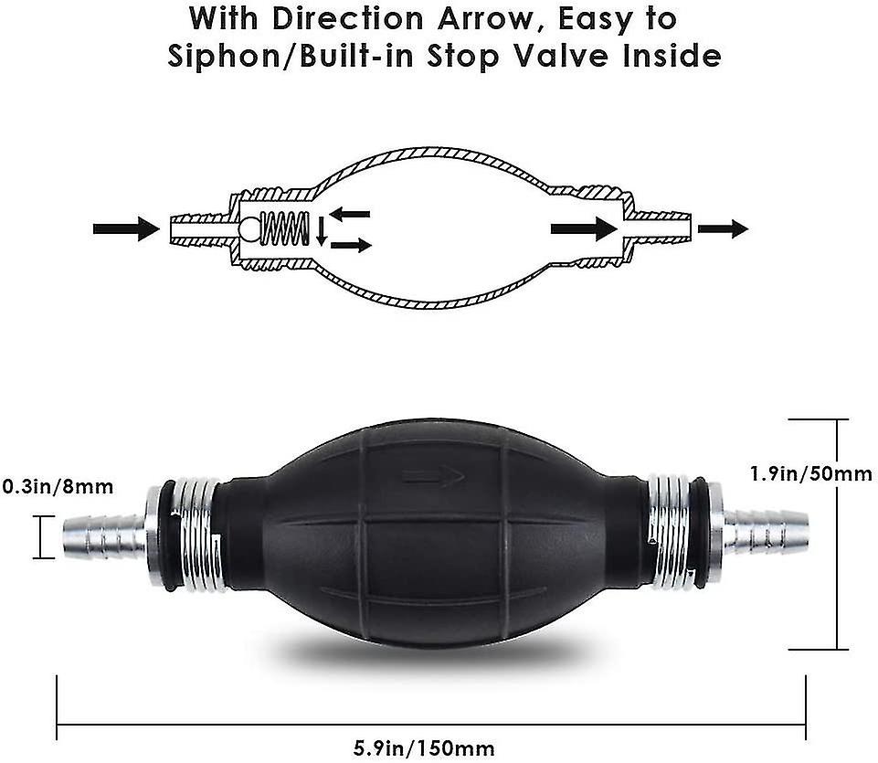 Manual Siphon Fuel Pump， Diesel Fuel Water Transfer Manual Pump Perfect For Suv， Mpv， Lawn Mower， Aquariums