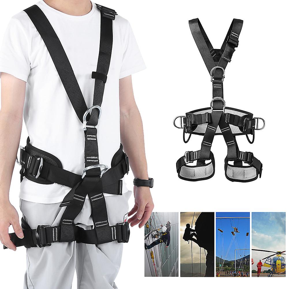 Outdoor Mountaineering Climbing Full Body Safety Belt Aerial Work Harness Rescue Anti Fall Protective Gear