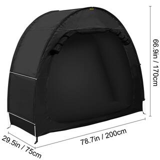 VEVOR Bike Cover 420D Oxford Bike Storage Cover with Carry Bag and Pegs Anti-Dust Bicycle Storage Shed for 2 Bikes Black ZXCCFPHSWBDDW1D6TV0