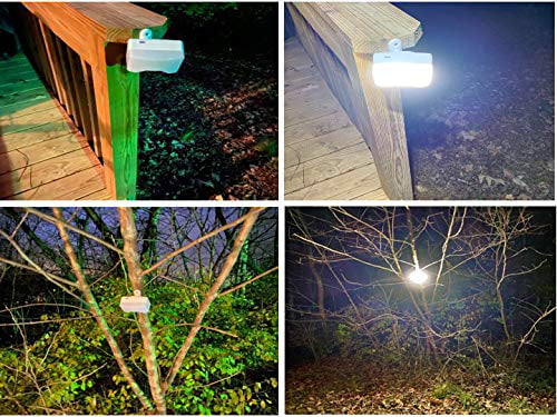 IQ America LB1135WH Motion Security Flood Light， Battery Operated Motion Sensor， 350 Lumen LED Indoor Outdoor Universal Eave Soffit or Wall Mount，Closet Shed Attic Workshop Garage Grill Light