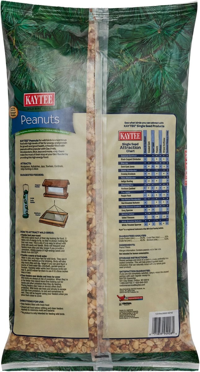 Kaytee Shelled Peanuts Wild Bird Food， 10-lb bag