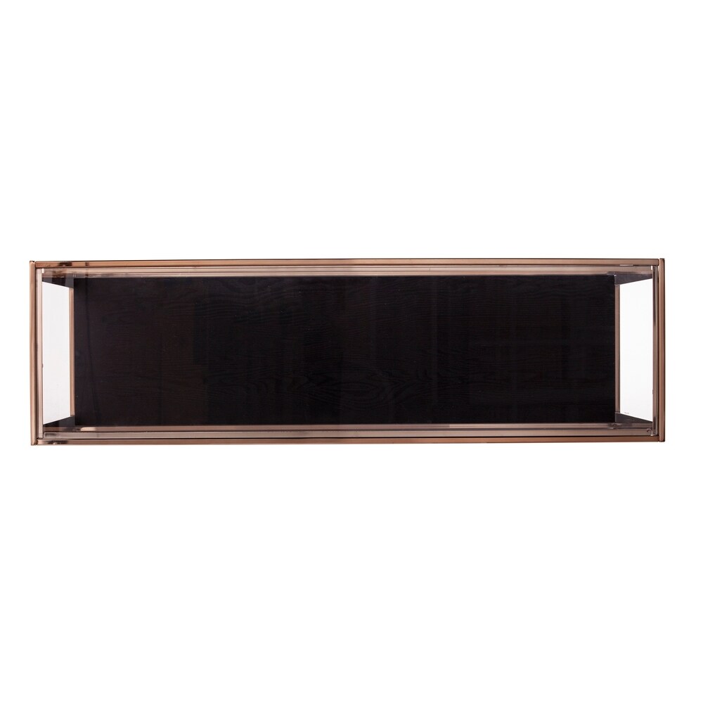 SEI Furniture Luna Modern Champagne Metal Console Table