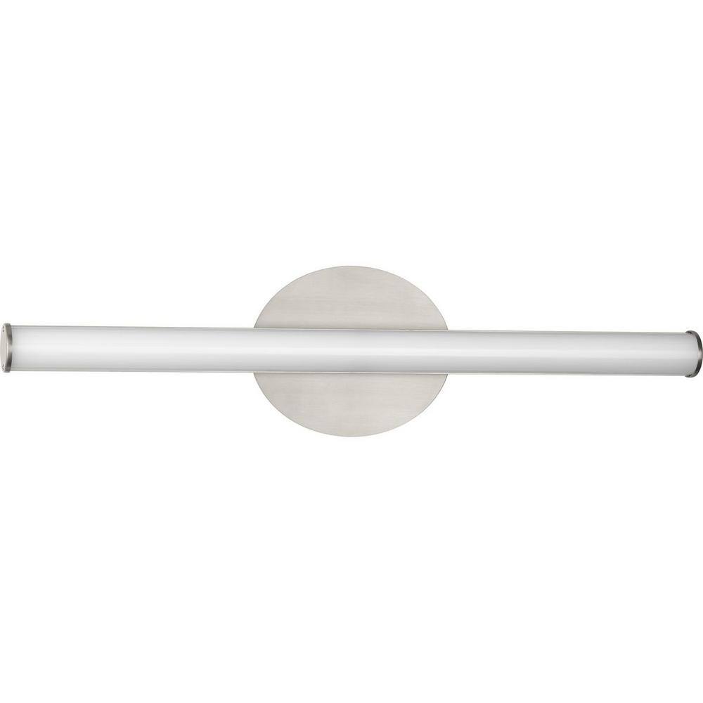 Progress Lighting Phase 3 Collection 24 in. Brushed Nickel Medium Modern 3CCT Integrated LED Linear Vanity 1-Light with Acrylic Diffuser P300411-009-CS