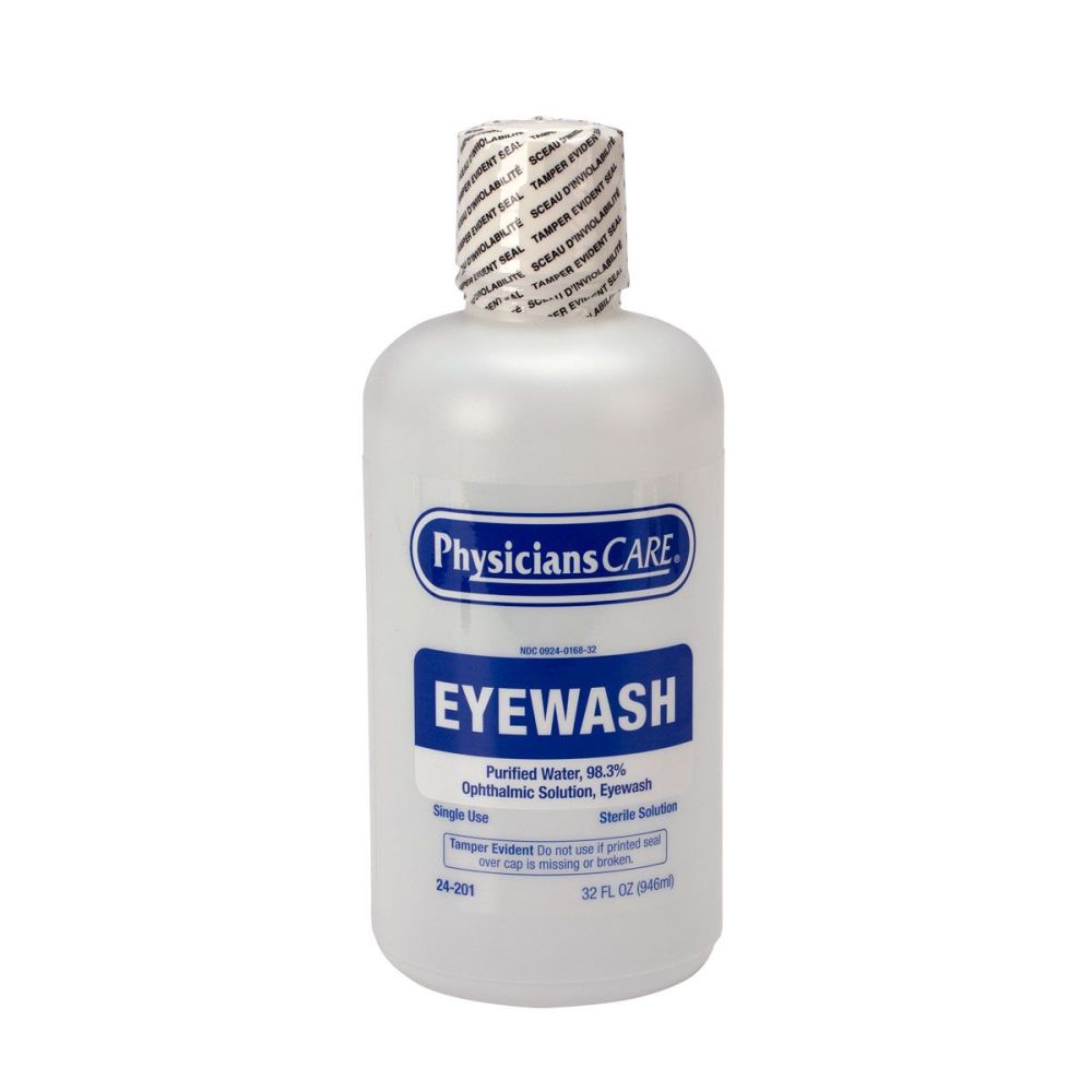 First Aid Only PhysiciansCare Eyewash Bottle 32oz Screw Cap