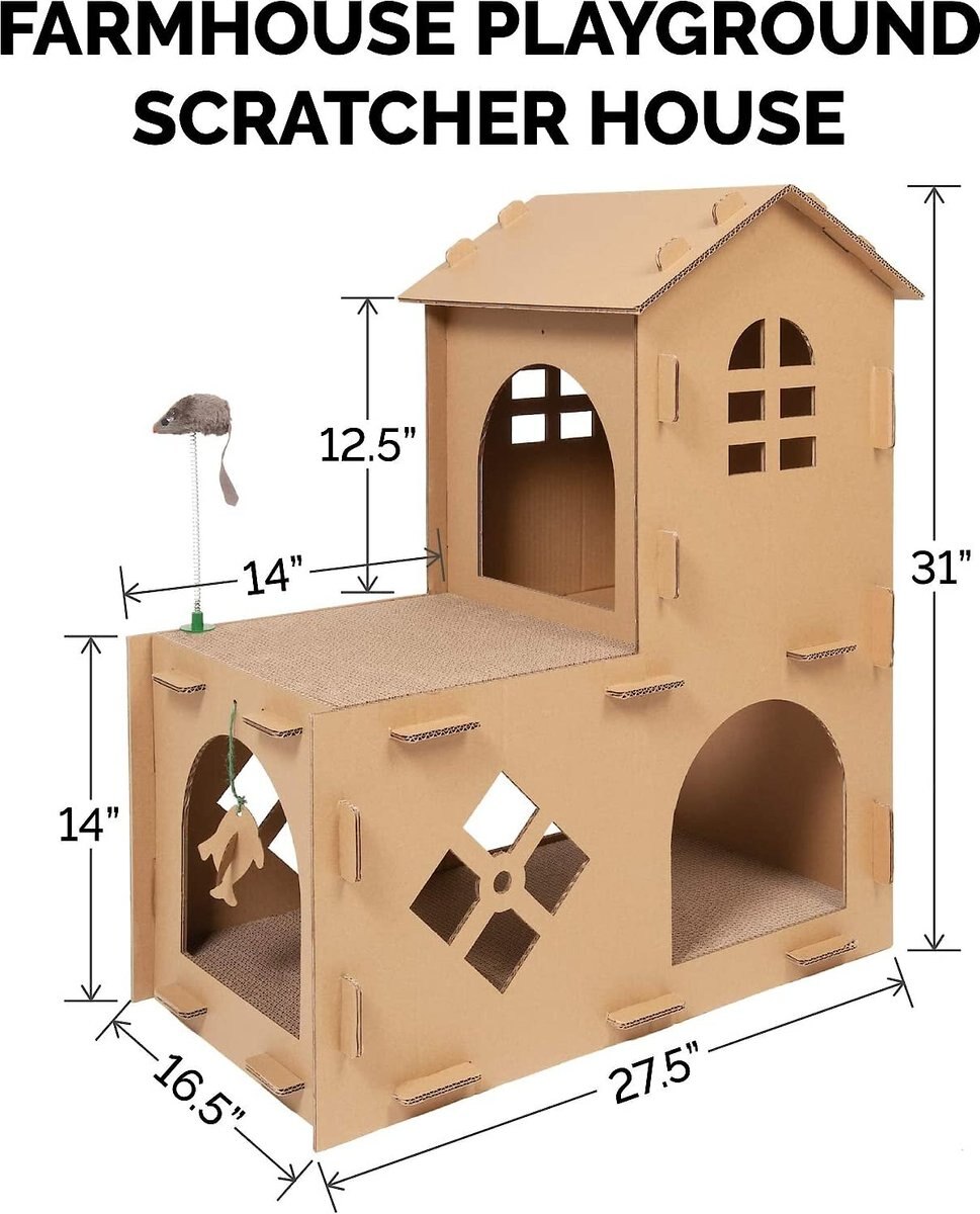 Tiger Tough Farmhouse Playground Corrugated Cat Scratcher