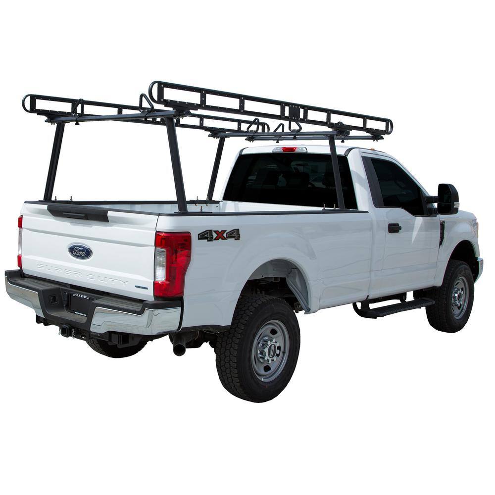 Buyers Products Company 800 lbs. Capacity Black Powder-Coated Aluminum Truck Ladder Rack 1501410