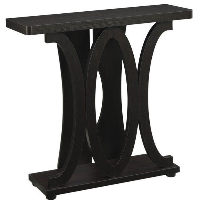 Convenience Concepts Newport Hailey Console Table in Espresso Wood Finish   Transitional   Console Tables   by Convenience Concepts  Houzz