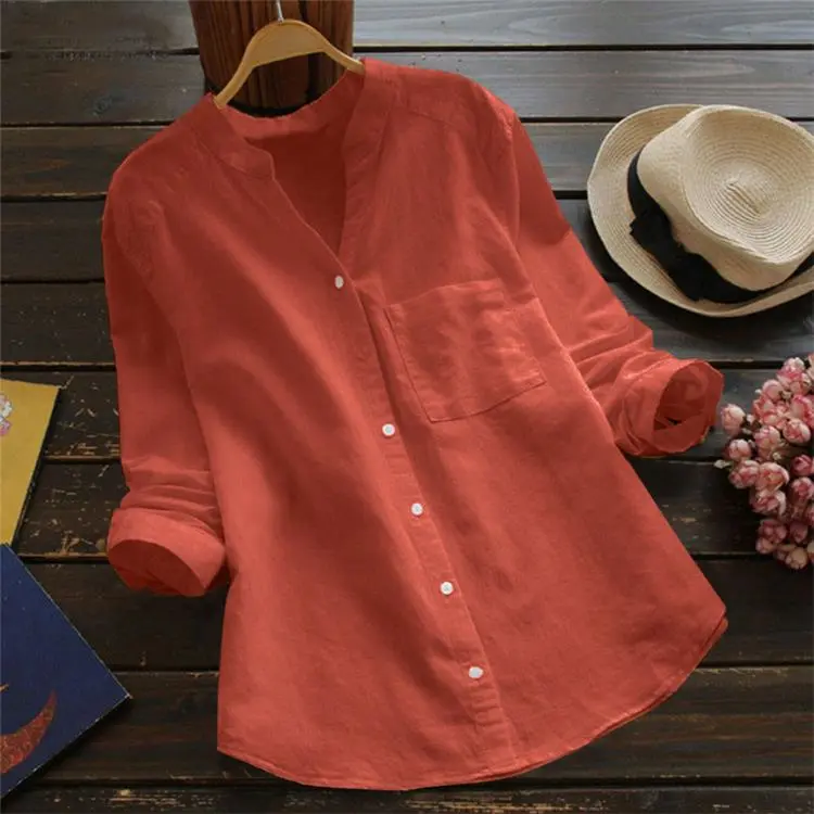 Linen Cotton Casual Loose Shirt-Buy 2 Free Shipping