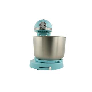 Nostalgia 3.5 Qt. 6-Speed Aqua Stand Mixer with Beaters and Dough Hooks CLSMIXER356AQ