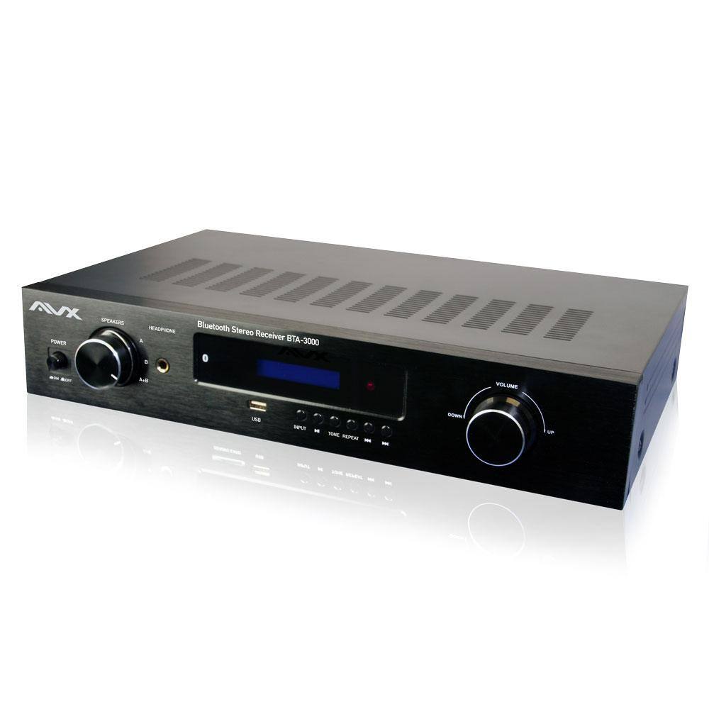 AVX Audio Bluetooth Stereo Amplifier-Receiver With Phono Input and FM Tuner BTA-3000