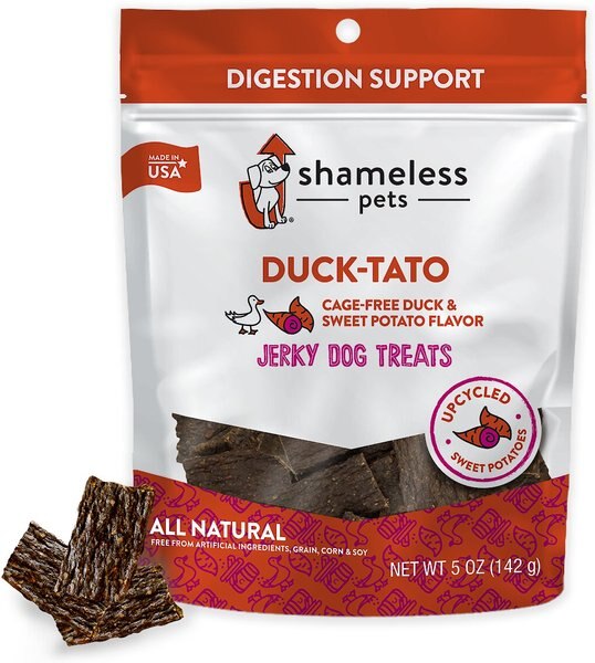 Shameless Pets Duck-Tato Recipe Jerky Dog Treats， 5-oz bag