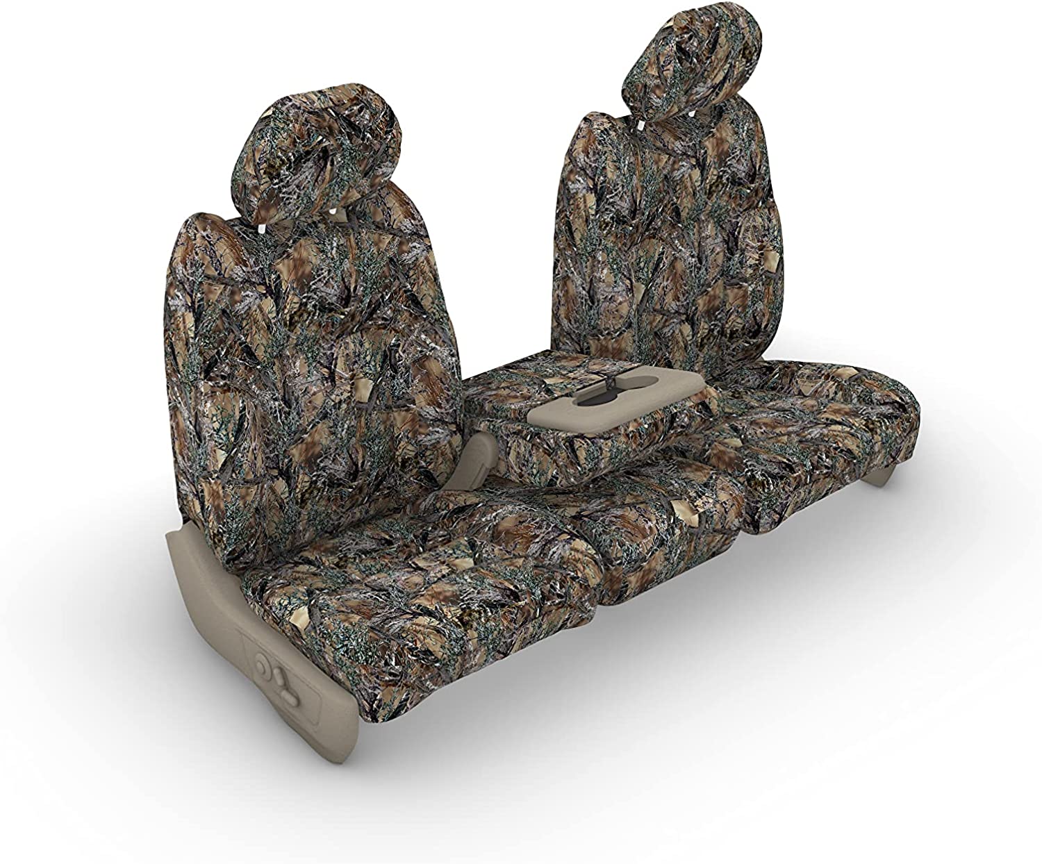 C1143 2014-2020 Chevy Silverado and GMC Sierra Front 40/20/40 Split Bench Seat with Opening Center Console in MC2C Camouflage Endura