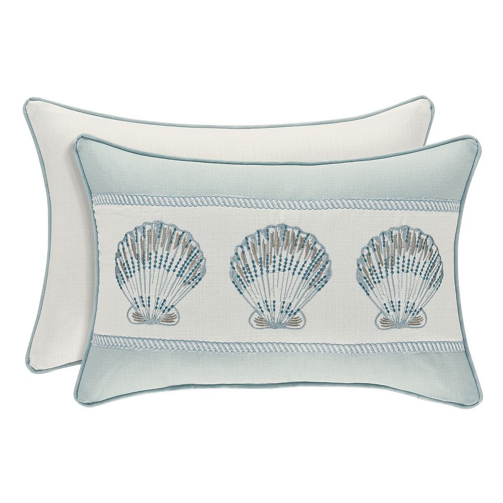 Royal Court Water's Edge Aqua Boudoir Decorative Throw Pillow