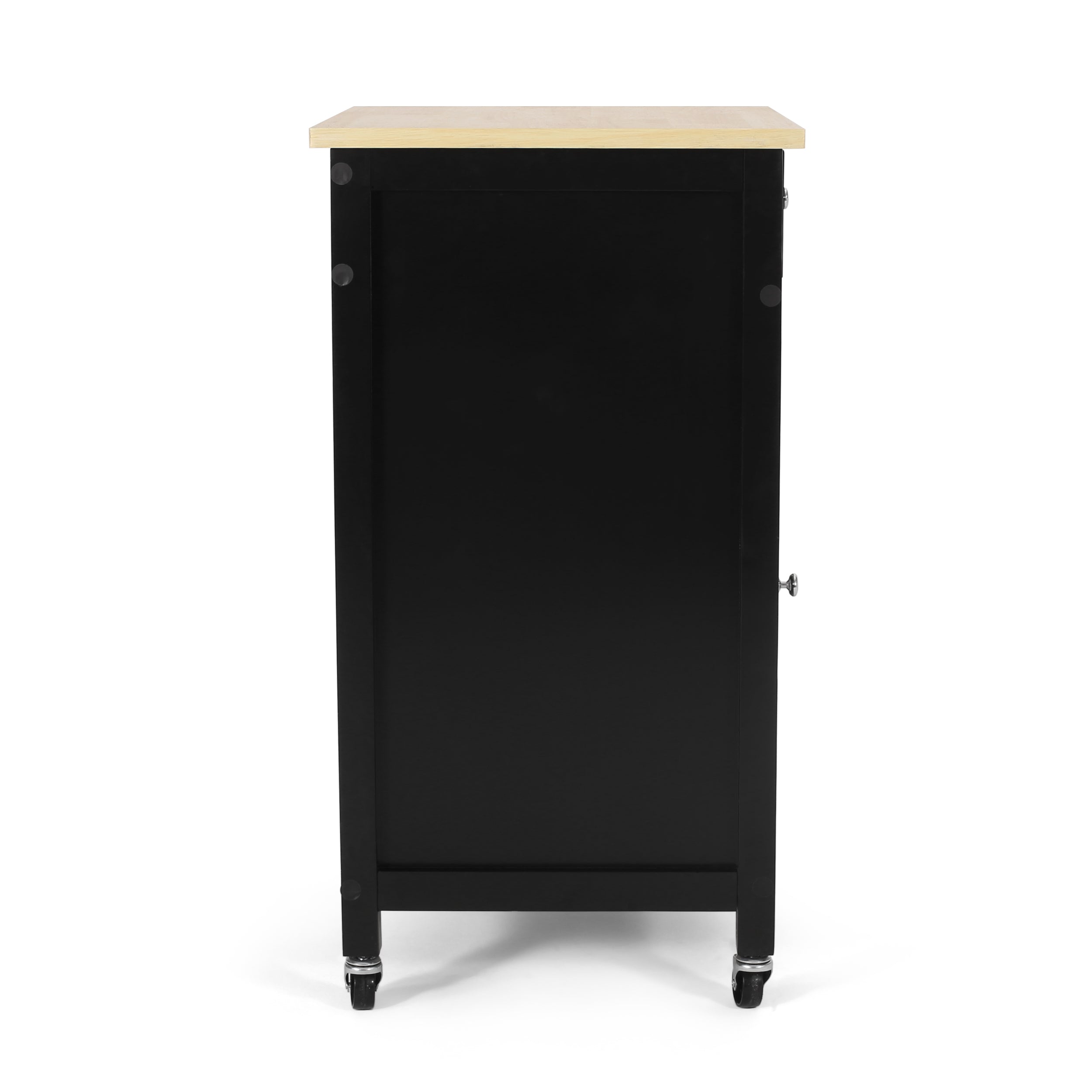 Medway Contemporary Glass Paneled Kitchen Cart