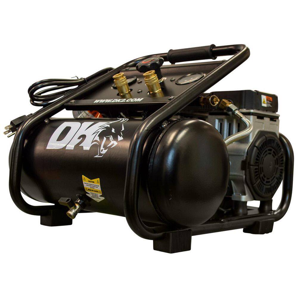 DK2 2 Gal. 125 PSI Portable Silent Electric Air Compressor AC02G