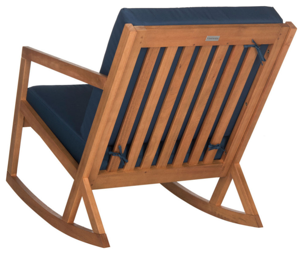 Elion Rocking Chair Natural/ Navy   Contemporary   Rocking Chairs   by AED Luxury Home Decor  Houzz