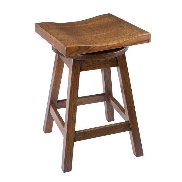 Swivel Urban Bar Stool in Quarter Sawn Oak Wood