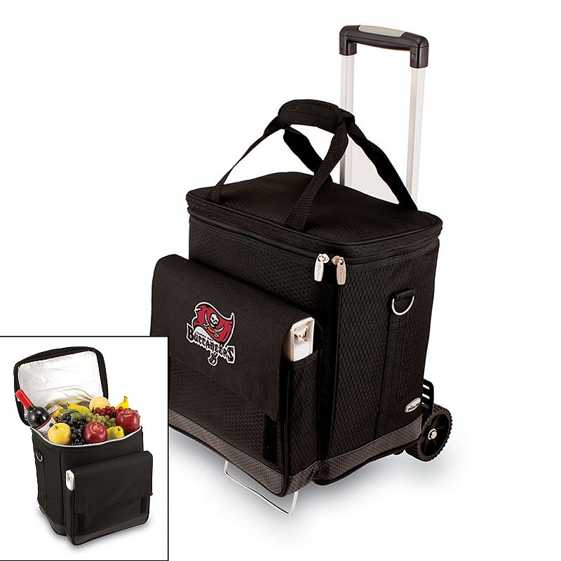 Picnic Time Tampa Bay Buccaneers Cellar Insulated Wine Cooler and Hand Cart