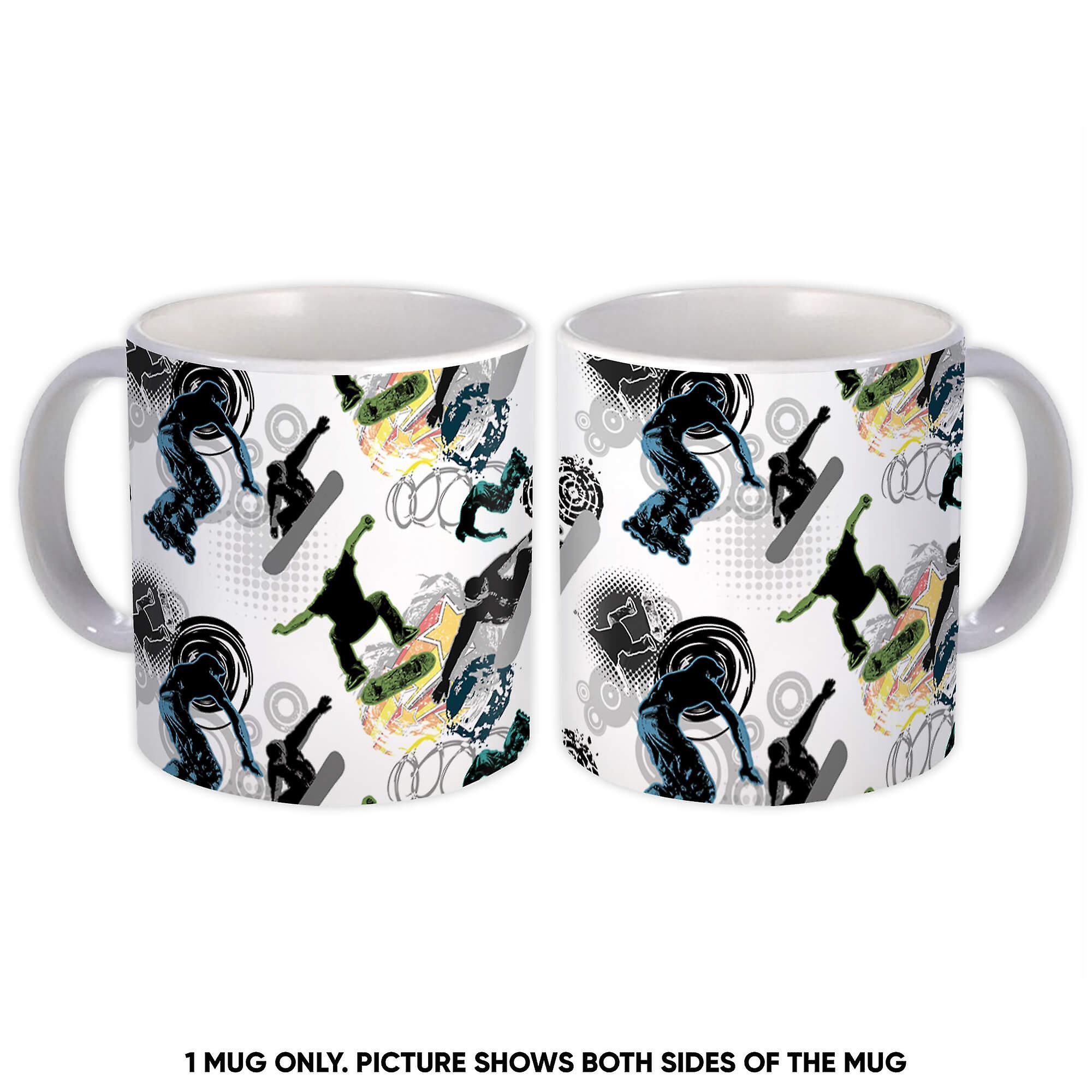 Gift Mug: Skateboard Skateboarder Pattern Skateboarding